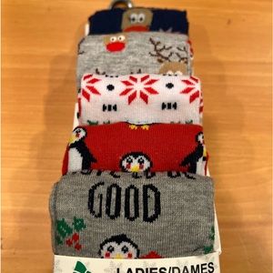 Ladies Christmas Novelty Socks (5 Pairs)